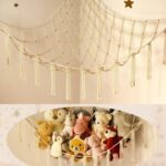 Stuffed Animal Storage Hammock or Net Corner – Large Toy Hammock Net for Stuffed Animals Room Decor – Cute Stuff Animal Organizer Plush Holder – Kids Baby Nursery Essentials Wall Bedroom Home Decor