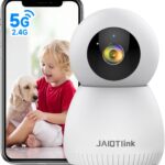 2K Indoor Camera for Home Security & Baby Monitor, WiFi Pet Camera with App, 2.4G/5G, 360° Pan&Tilt, Night Vision, AI Motion Detection, 2-Way Audio, SD/Cloud Storage, Compatible with Alexa
