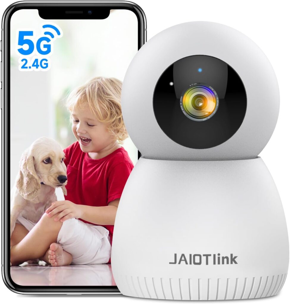 2K Indoor Camera for Home Security & Baby Monitor, WiFi Pet Camera with App, 2.4G/5G, 360° Pan&Tilt, Night Vision, AI Motion Detection, 2-Way Audio, SD/Cloud Storage, Compatible with Alexa