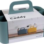 BLUE GINKGO Stackable Organizer Caddy – Korean-Made Portable Tote for Bathroom, Office, Crafts, or School Supplies (Rectangle, Green)