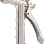 Garden Hose Nozzle, Water Hose Sprayer Nozzle with Threaded Front, Full Size Zinc Metal Pistol Grip High Pressure Nozzle, Adjustable Spray Water Flow for Watering, Washing, Cleaning (1 Pack)