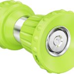 HOSUN Fireman Style Hose Nozzle, Garden Hose Nozzle, Heavy Duty Brass Nozzle, Leak Proof & Best High-Pressure Sprayer for Plants Watering, Car Washing, Pet Washing (Green)