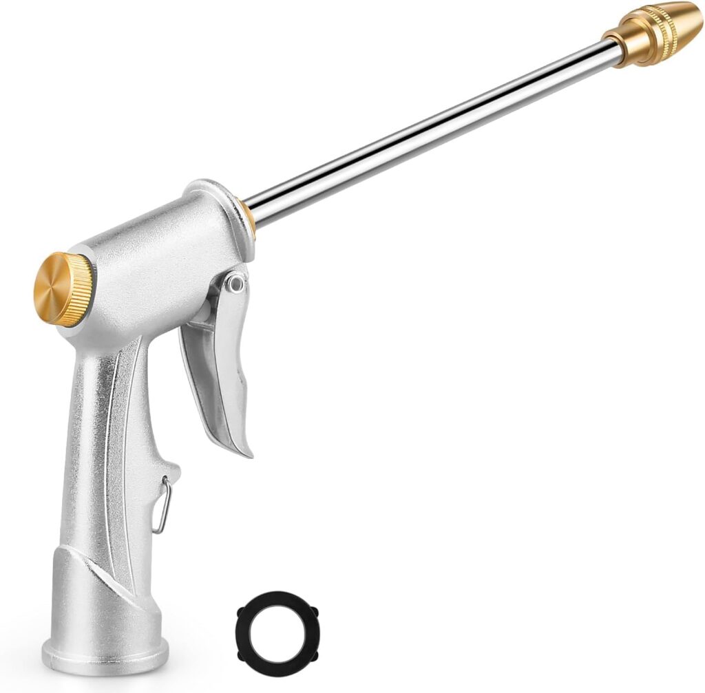 Garden Hose Nozzle, High Pressure Water Hose Nozzle Sprayer Head,fits 3/4” Garden Hose Thread,for Lawn & Garden,Washing Cars,Watering Garden,Cleaning