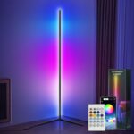 Corner Floor Lamp,Smart RGB LED Lights with 20 Million Colors & 800+ Modes, Music Sync, Timer Setting.Bluetooth App & Remote Control – ldeal for Living Rooms Bedrooms, and Gaming Rooms