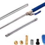 High Pressure Power Washer Wand, Hydro Jet Water Wand Pressure Sprayer,Flexible Garden Watering Wand with 3 Hose Nozzle Universal Hose End for Car Pet Window Patio Gutter Cleaning Tool Blue