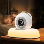 Glocusent White Noise Machine with Night Light, 62 Soothing Sounds & 9 Colors Night Light Portable Sound Machine – Bluetooth Baby Sound Machine for Sleeping, Noise Canceling for Home Office Travel