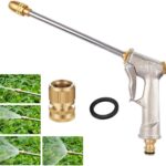 Garden Hose Nozzle,Hose Sprayer Nozzle Metal Spray Nozzles for Garden Hose Gun Heavy Duty Hand Sprayer with 3/4”GHT Thread Brass Hose Quick Connect Fitting, for Lawn,Washing Cars,Pets Shower