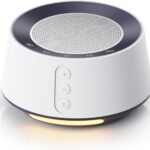 BGOVERSS White Noise Sound Machine with 20 Soothing Sounds, 10 Colors Night Light Sleep Machines Home Office Travel, 5 Timers and Memory Feature Sound Machine for Nursery Baby Kids Adults (White)