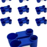 kathson 20 Pcs Bird Drinker Feeder Plastic Soda Pop Water Bottle Cup Ideal for Chicken Pigeons Birds Feeder Trough Animal Feeding Accessories (Blue)