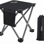 Roptat Camping Stool,Portable Folding Compact Lightweight Stool Seat for Camping Fishing Hiking Gardening Outdoor Walking Backpacking Travelling and Beach with Carry Bag (Black)