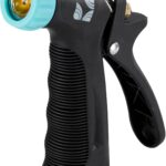 Industrial Hot/Cold Water Jet Hose Nozzle 500012 with Threaded Tip, Rear Trigger and Comfort Grip by New England Garden Tools for Cleaning Kitchens & Work Sites, Watering Plants & Yards, Washing Cars