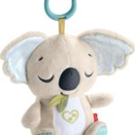 Fisher-Price Baby Toy On-The-Go Koala Soother, Plush Portable Sound Machine with White Noise & Music for Newborns Ages 0+ Months