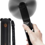 JISULIFE Handheld Fan with 4500 mAh Powerbank Max 37 Hours Runtime, Pocket Portable Battery Operated or USB Powered Folding Personal Fan, 3 Speeds, Gifts for Women Men Kids Gift for Festival-Black