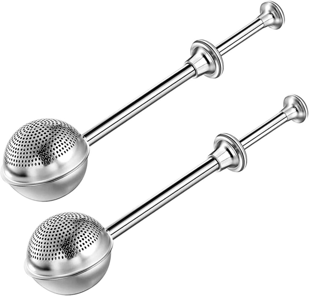 JETKONG Baker’s Dusting Wand for Sugar, Flour and Spices, Stainless Steel Powdered Sugar Shaker Duster Sifter, Set of 2