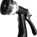 Garden Hose Nozzle Sprayer, Heavy Duty Metal Water Nozzle with 9 Adjustable Spray Patterns for Watering Lawn and Garden,car Washing, Pets.
