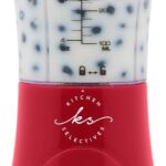 Kitchen Selectives 14-Ounce Mini Blender Color Series – Personal, Portable Blender for Fruit Smoothies & More – With Powerful Stainless Steel Blade & Drink Lid – Red