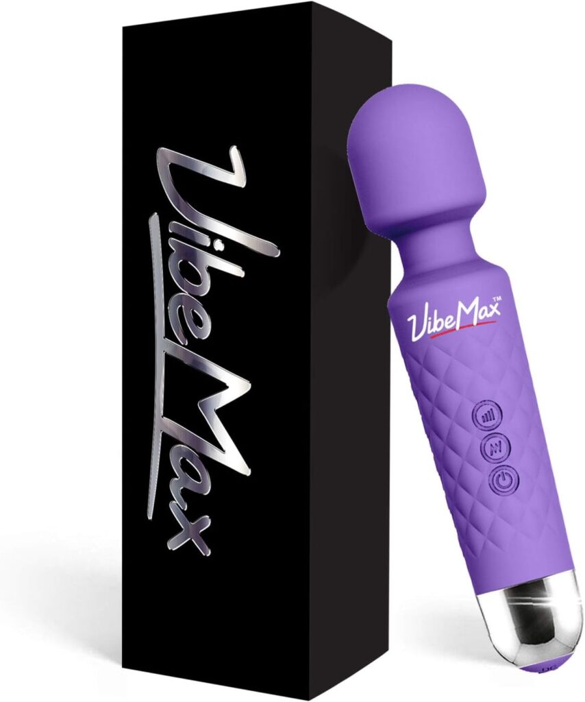 Rechargeable Personal Massager – Powerful Multi Speed Vibration – Whisper Quiet – Waterproof – for Muscle Tension Relief in Neck, Back, Shoulders, Legs and Feet – Purple