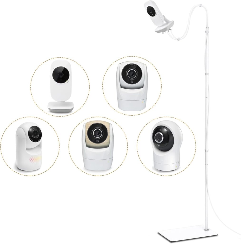 Baby Monitor Floor Stand Mount Compatible with Vtech VM819, Advanced HQ Max, New VM901, RM7764HD, RM5467HD Baby Monitor, Baby Camera Stand Holder with Height Adjustable, Out of Baby Reach, More Safety