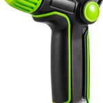 Garden Hose Nozzle with High Pressure, 100% Heavy Duty Metal High Pressure Hose Nozzle with 4 Spray Patterns, Thumb Control On Off Valve for Lawn, Plant Watering, Washing Car,Washing Pet and Home Use