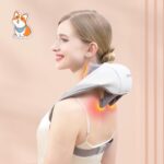 Neck and Shoulder Massager with Soothing Heat, Deep Tissue Kneading Shiatsu Massage Pillow for Back, Leg, Body Pain Relief, Electric Full Body Massager for Christmas Gifts