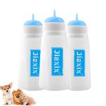 3 Pack Kitten Silicone Bottle Feeding Kit,Nipple & Feeding Kit for Kittens, Reusable Newborn Kitten Supplies, Suitable for Feeding Kitten, Puppy, Rabbit,Hamster (Blue, Small)