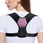 Posture Corrector for Women and Men, Back Brace Adjustable Upper Posture Support Back Straightener for Back Neck Pain Relief, (Chest Size 38″-49″)