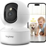BoyKeep Indoor Camera – 2K Pet Camera, 5G/2.4GHz WiFi Cam for Baby Monitor with Phone App, 360° Pan & Tilt, 2-Way Audio, Color Night Vision, New for 2025 with 12s Free Cloud Storage