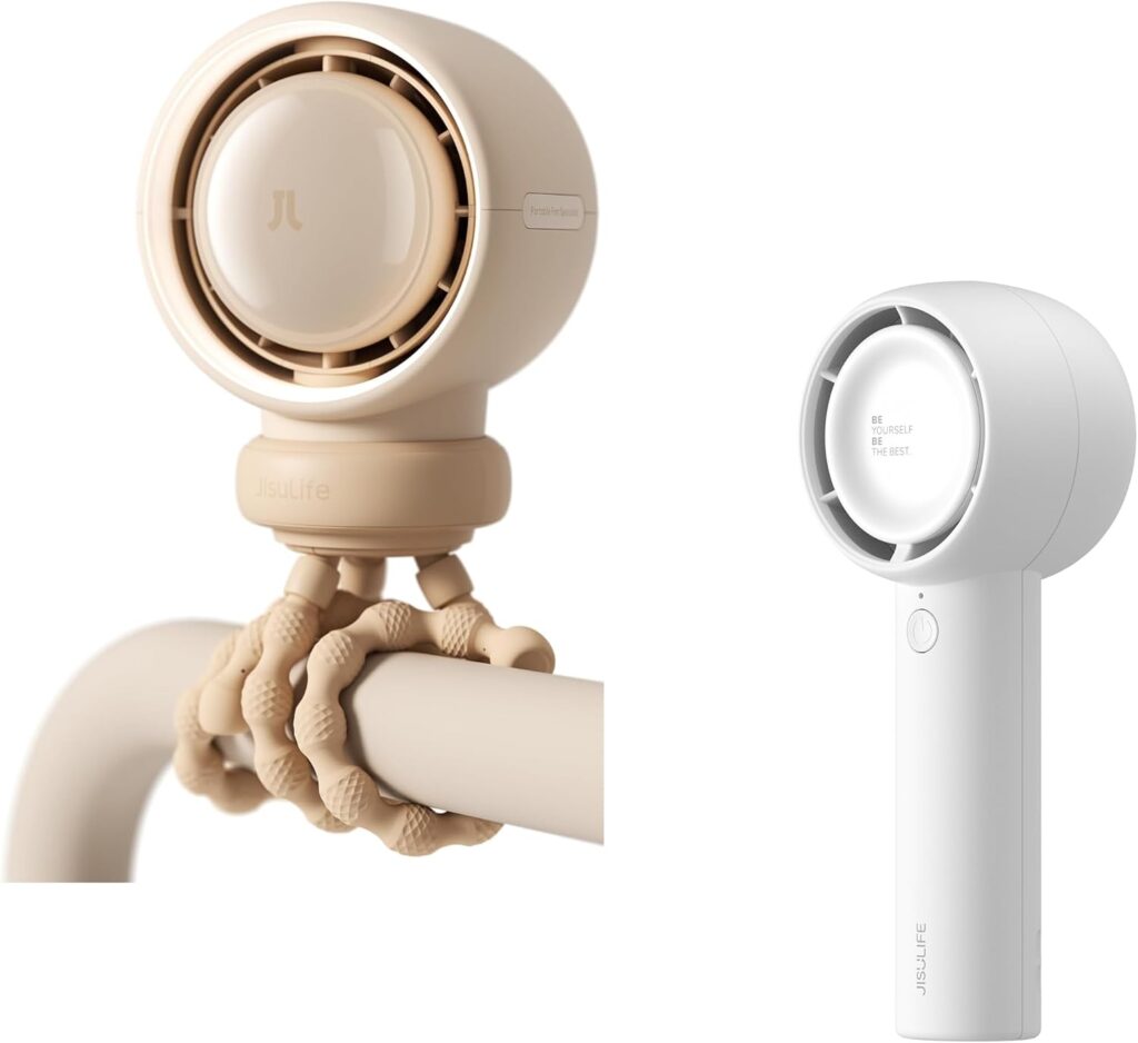 JISULIFE Baby Stroller Fan Handheld Fan, Portable Bladeless Mini Fan