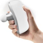 Mini Fascia Massage Gun Portable & Handheld, Muscle Pain Relief in Neck, Back, Leg, Hand, Shoulder Deep Tissue Percussion Fascia Gun. (Silver-White)
