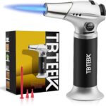 TBTEEK Butane Torch, Kitchen Torch Cooking Torch with Safety Lock & Adjustable Flame for Cooking, BBQ, Baking, Brulee, Creme, DIY Soldering(Butane Not Included)