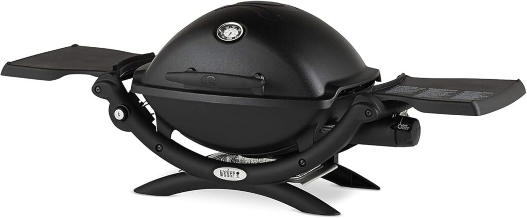 Weber Q1200 Liquid Propane Portable Gas Grill for Travel and Camping, 1 Burner, Black