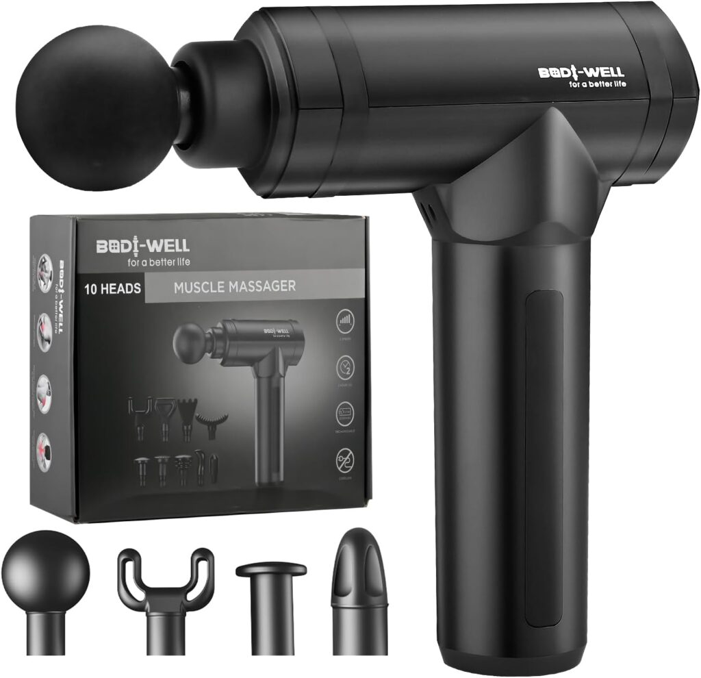 Massage Gun Deep Tissue – Back Muscle Massager w/High Torque Motor for Back Pain, Shoulder, Neck, Body, All Muscles Recover & Massage