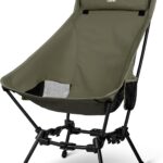 OneTigris Dragonhide Oversized Camping Chair with Pillow Design, Comfortable Widened Seat Folding, 275 lbs Capacity