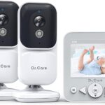 NeoView Video Baby Monitor with 2 Cameras, 2.8” Screen, 2-Way Audio, Video Loop Recording, Night Vision, Real-Time/VOX Monitoring, Temperature Sensor, Lullabies, Belt Clip Design