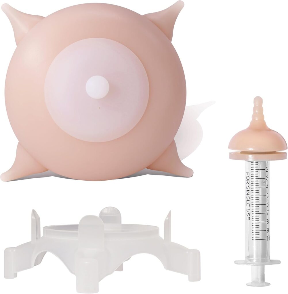 Doggiema Puppy Feeders for Multiple, Puppy Bottles for Nursing, Puppy Milk Feeder, Puppy Nipple Feeder, Puppy Feeding Station,Silicone Puppy Feeder with Nipples M Size