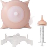 Doggiema Puppy Feeders for Multiple, Puppy Bottles for Nursing, Puppy Milk Feeder, Puppy Nipple Feeder, Puppy Feeding Station,Silicone Puppy Feeder with Nipples M Size