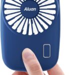 Aluan Handheld Fan Mini Fan Powerful Small Personal Portable Fan Speed Adjustable USB Rechargeable Cooling for Kids Girls Boys Woman Man Home Office Outdoor Travel, Navy Blue