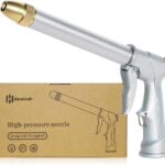 Garden Hose Nozzle Sprayer, High Pressure Hose Nozzle 100% Metal Heavy Duty Water Sprayer Nozzle with 4 Patterns, Fits 3/4” Garden Hose Thread for Watering Plants, Lawns, Washing Cars, Pets Shower