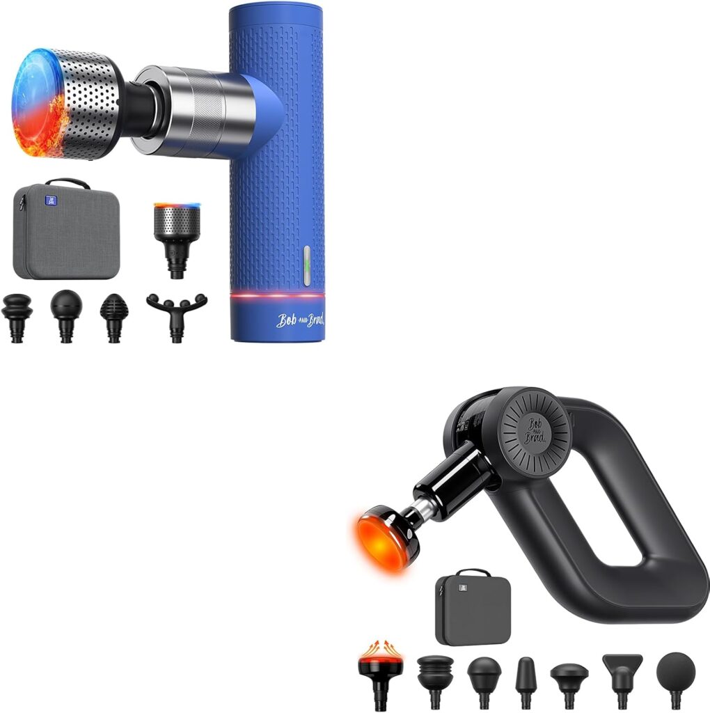 BOB AND BRAD D6 Pro Plus Massage Gun with Heat and A7 Pro Massage Gun with Heat and Cold Therapy