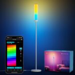 Lepro O1 AI Floor Lamp, 2300LM Smart LED Standing Lamp APP/WiFi Control, Alexa/Google Assistant Enabled, Modern Floor Lamp with Music Sync, DIY Mode, RGBCW &CCT, Lamps for Living Room, Bedroom, Office
