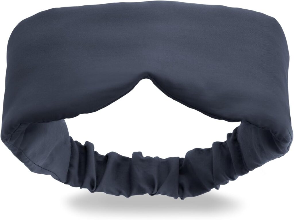 Infinity Travel – Bamboo Sleep Mask – Silky Soft Eye Mask – Comfortable – 100% Light Blocking Night – Machine Washable (Midnight Grey)