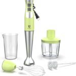 Immersion Hand Blender, UTALENT 5-in-1 8-Speed Stick Blender with 500ml Food Grinder, BPA-Free, 600ml Container,Milk Frother,Egg Whisk,Puree Infant Food, Smoothies, Sauces and Soups – Green