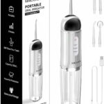 Water-Flosser-Cordless-Teeth-Cleaner Somall Water Dental Flosser with 3 Modes 4 Jets Rechargeable Dental Oral Irrigator for Home Travel (Premium White)