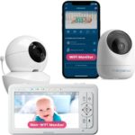 Babysense HDS2 Non-WiFi 5” HD Baby Monitor with Camera and Audio & Bonus WiFi Security Camera with App for Remote Viewing – HDS2&FullPeek