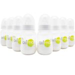 Avima 4 oz Anti Colic Baby Bottle Set – Slow Flow Nipples Included, Standard Neck, BPA Free – Newborn 0-3 Months, Stage 1 Feeding for Gas, Spit Up & Colic (Set of 8)