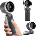 Portable Handheld Mini Fan, Foldable Powerful Winds Turbo Fans, 10000mAh Battery & 50000RPM Speed, USB Rechargeable Personal Fan with 5 Speed, Digital Display For Women Men Travel Camping Outdoor