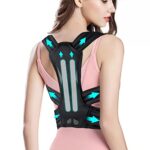 Posture Corrector Brace for Women – Back Posture Corrector for Hunchback & Shoulder Pain Relief, Spine Alignment, Invisible Under Clothes (Black, Medium 23-32 in)