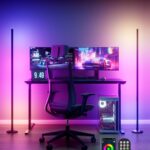Corner Floor Lamp, 2 Pack RGB Corner Lamp with App/Remote/Button Control, Smart LED Floor Lamp with 16 Million DIY Colors & 68+ Scene, Music Sync for Living Room, Bedroom, Gaming Room