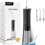 Water Flossers for Teeth, 300ML Cordless Water Flosser, Mornwell 3s Pressure Crescendo Oral Irrigator, Professional Rechargeable Portable Water Flosser