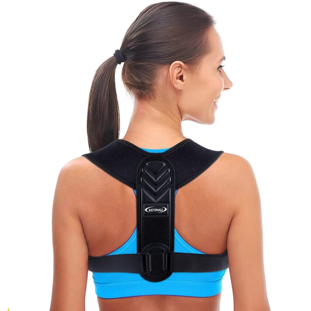 Posture Corrector for Women and Men, Back Brace Adjustable Upper Posture Support, Back Support, Comfortable Back Straightener Support for Clavicle Support, and Providing Pain Relief from Neck (Large)